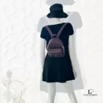 Coach maroon pebble leather mini backpack, view 14