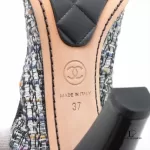 Chanel Tweed Multicolour Bijou leather heeled pumps, size 37, view 9