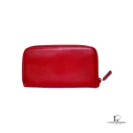 Prada Saffiano red leather large full zip wallet, view 2