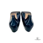 Salvatore Ferragamo Bekill midnight blue calf leather heeled pumps, size US 4.5, view 7