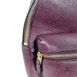 Coach maroon pebble leather mini backpack, view 10