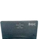 Louis Vuitton Taiga Noir Amberop black leather card case, unused, view 4