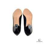 Salvatore Ferragamo Novoli black calf leather heeled pumps, unused, size US 5, view 3