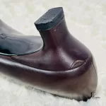 Salvatore Ferragamo chocolate brown calf leather heeled pumps, size US 5, view 10