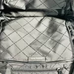Michael Kors Rae black quilted backpack, view 14