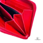 Prada Saffiano red leather large full zip wallet, view 5