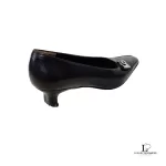 Salvatore Ferragamo chocolate brown calf leather heeled pumps, size US 5, view 5