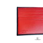 Salvatore Ferragamo men's black smooth leather bifold wallet, view 4