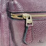 Coach maroon pebble leather mini backpack, view 13