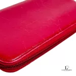 Prada Saffiano red leather large full zip wallet, view 8