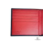 Salvatore Ferragamo men's black smooth leather bifold wallet, view 5