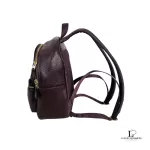 Coach maroon pebble leather mini backpack, view 2