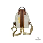 Michael Kors Erin white and grey monogram convertible backpack, new with tag, view 4