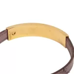 Hermes Pousse Pousse purple leather and gold-plated bracelet, 2002, view 4