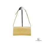 Pre-loved Louis Vuitton Epi Honfleur vanilla leather shoulder and clutch bag M5273A, front view – secondhand designer, NZ