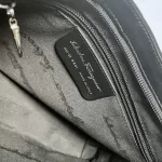 Salvatore Ferragamo Vala black nylon and leather chain shoulder bag, view 14