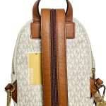 Michael Kors Erin white and grey monogram convertible backpack, new with tag, view 6