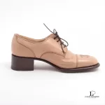 Chanel Chevreau Sport taupe leather brogue shoes, size 35.5, view 5