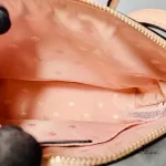 Kate Spade peach and black bicolour leather shoulder bag, view 13