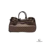 Pre-loved Louis Vuitton Damier Ebene Eole 50 rolling luggage N23205, front view – secondhand designer, NZ