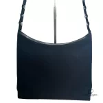 Salvatore Ferragamo Vala black nylon and leather chain shoulder bag, view 8
