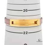 Hermes Pousse Pousse purple leather and gold-plated bracelet, 2002, view 6