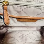 Michael Kors Erin white and grey monogram convertible backpack, new with tag, view 11
