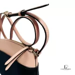 Kate Spade peach and black bicolour leather shoulder bag, view 8