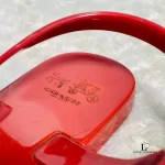 Coach red rubber back-strapped flat sandals, size US 7, view 4