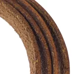 Hermes brown leather triple wrap bracelet with silver buckle, view 10