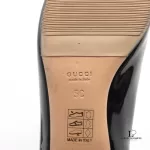 Gucci Bamboo Sherryline black leather flats, size US 5, view 11