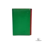 Pre-loved Hermes green leather notebook cover agenda, front view – secondhand designer, NZ