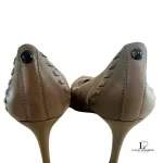 Coach nude brown suede leather heeled pumps, size US 7, view 8