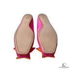 Kate Spade pink and orange satin bow ballet flats, size US 6, view 10