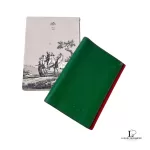 Hermes green leather notebook cover agenda, view 2