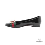 Gucci Bamboo Sherryline black leather flats, size US 5, view 4