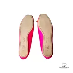 Kate Spade pink and orange satin bow ballet flats, size US 6, view 6