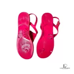 Coach fuchsia pink rubber toe-strapped flat sandals, size US 8, view 6