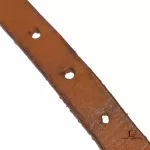 Hermes brown leather triple wrap bracelet with silver buckle, view 8