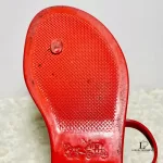 Coach red rubber back-strapped flat sandals, size US 7, view 14
