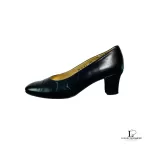 Yves Saint Laurent black leather court shoes, size 34.5, view 3