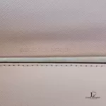 Michael Kors blush pink Saffiano leather flap long wallet, view 12
