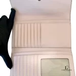 Michael Kors blush pink Saffiano leather flap long wallet, view 8