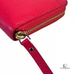 Kate Spade Bow pinkish red leather long zippy wallet, view 15