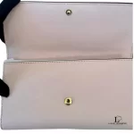 Michael Kors blush pink Saffiano leather flap long wallet, view 11