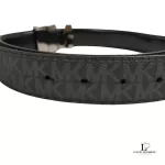 Michael Kors reversible initials monogram black leather belt, size 90, view 7
