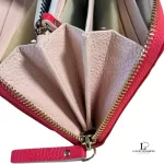 Kate Spade Bow pinkish red leather long zippy wallet, view 8