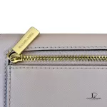 Michael Kors blush pink Saffiano leather flap long wallet, view 13