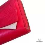 Kate Spade Bow pinkish red leather long zippy wallet, view 10