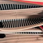 Kate Spade Bow pinkish red leather long zippy wallet, view 11